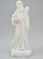 Statue de Saint Benoît en Albâtre - 19cm