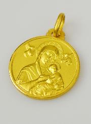 Médaille Plaqué Or Vierge du Perpétuel Secours - 18mm