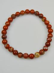 Bracelet en Pierres Naturelles de Jaspe Rouge - 6mm