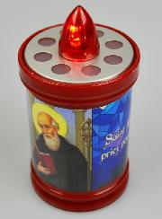 Bougie de Cimetière Led St Benoît Rouge - 60 jours