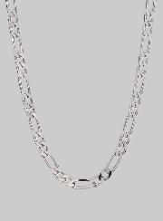 Chaine en Argent Rhodié 45cm - Maille Figaro 2,2mm