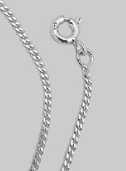 Chaine en Argent Massif 2,1mm - Maille Gourmette 70cm