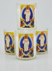 4 Bougies Veilleuse de Pâques - Christ est Ressuscité