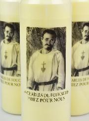 3 Bougies de Neuvaine Saint Charles de Foucauld - 17.5cm