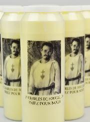 6 Bougies de Neuvaine Saint Charles de Foucauld - 17.5cm