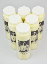6 Bougies de Neuvaine Saint Charles de Foucauld - 17.5cm