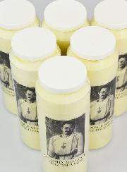 6 Bougies de Neuvaine Saint Charles de Foucauld - 17.5cm