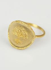 Bague Arbre de Vie Martelé - Plaqué Or 18k - Taille 60
