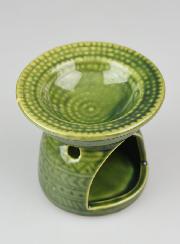 Diffuseur à Huile en Céramique Décor Relief - Vert Olive