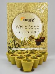 Coupelles d'Encens Naturelles sans Charbon - Sauge Blanche