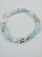 Bracelet en Pierre Naturelle Roulée de Larimar