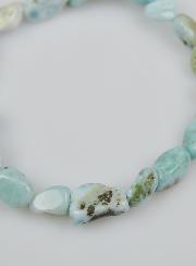 Bracelet en Pierre Naturelle Roulée de Larimar