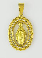 Médaille Miraculeuse Dorée & Strass