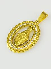 Médaille Miraculeuse Dorée & Strass