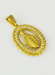 Médaille Miraculeuse Dorée & Strass