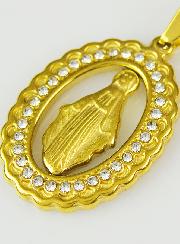 Médaille Miraculeuse Dorée & Strass