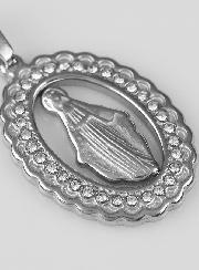 Médaille Miraculeuse Argentée & Strass
