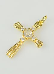Pendentif Croix Zirconium - 24mm