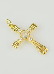 Pendentif Croix Zirconium - 24mm