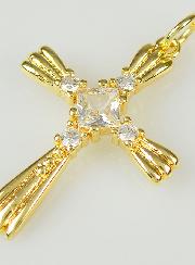 Pendentif Croix Zirconium - 24mm