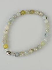 Bracelet Religieux en Pierre Naturelle d'Amazonite Multicolore 6mm & Croix