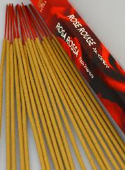 Encens en Bâtonnets Rose Rouge 20g - Sans Charbon