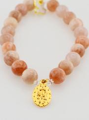 Bracelet Religieux en Pierre de Soleil - Miraculeuse & St Esprit