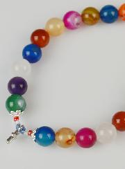 Bracelet en Pierres Naturelles d'Agate Multicolore - St Benoît & Croix