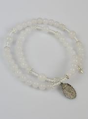 Chapelet en Pierre de Jade Blanc - ND de Guadalupe