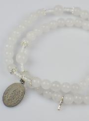 Chapelet en Pierre de Jade Blanc - ND de Guadalupe