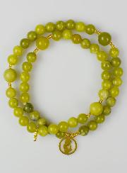 Chapelet en Pierre de Jade Vert - Vierge Marie