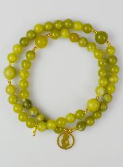 Bracelet Chapelet en Pierre de Jade Vert - Vierge Marie