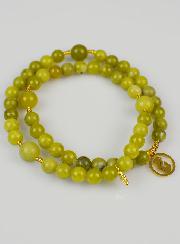Chapelet en Pierre de Jade Vert - Vierge Marie