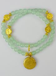 Bracelet Chapelet en Pierre de Jade Vert - Saint Benoît