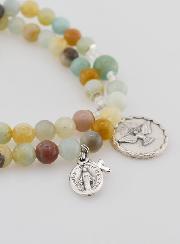 Bracelet Chapelet en Pierre Naturelle d'Amazonite - Esprit Saint