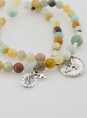 Bracelet Chapelet en Pierre Naturelle d'Amazonite - Esprit Saint