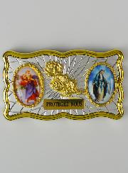 Plaque Auto Magnet St Christophe & Miraculeuse