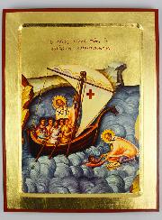 Icône Religieuse Saint Nicolas - Patron des Marins - 30 cm