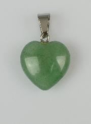 Pendentif Coeur Pierre Naturelle Aventurine Verte - 15mm