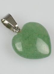Pendentif Coeur Pierre Naturelle Aventurine Verte - 15mm