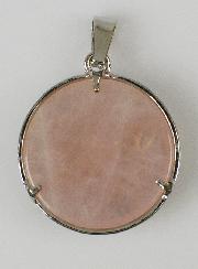 Pendentif Fleurs de Vie en Pierre de Quartz Rose - 25mm