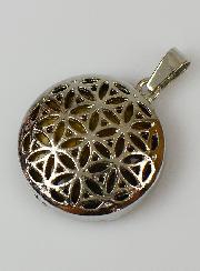 Pendentif Fleurs de Vie en Pierre d'Oeil de Tigre - 25mm
