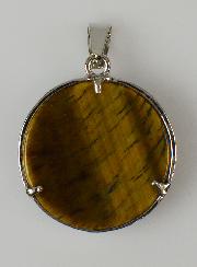 Pendentif Fleurs de Vie en Pierre d'Oeil de Tigre - 25mm