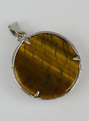 Pendentif Fleurs de Vie en Pierre d'Oeil de Tigre - 25mm