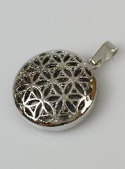 Pendentif Fleurs de Vie en Pierre d'Améthyste - 25mm