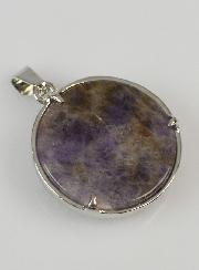 Pendentif Fleurs de Vie en Pierre d'Améthyste - 25mm