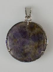 Pendentif Fleurs de Vie en Pierre d'Améthyste - 25mm