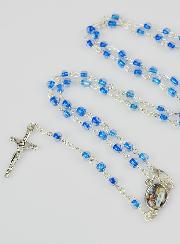 Chapelet Enfant en Perles de Cristal Bleu Foncé