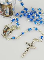 Chapelet Enfant en Perles de Cristal Bleu Foncé