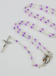 Chapelet Enfant en Perles de Cristal Violet